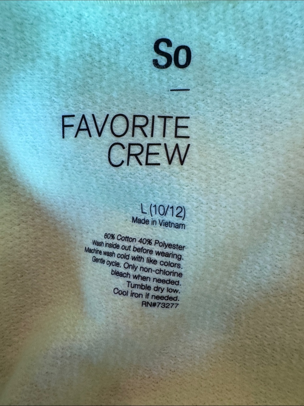 Kohl's SO Neon Yellow Crewneck Soft Sweatshirt for Girls Size 10/12 - Picture 6 of 6